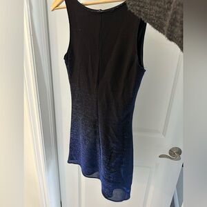 Vintage Mini Dress Colour Shifting Blue Black